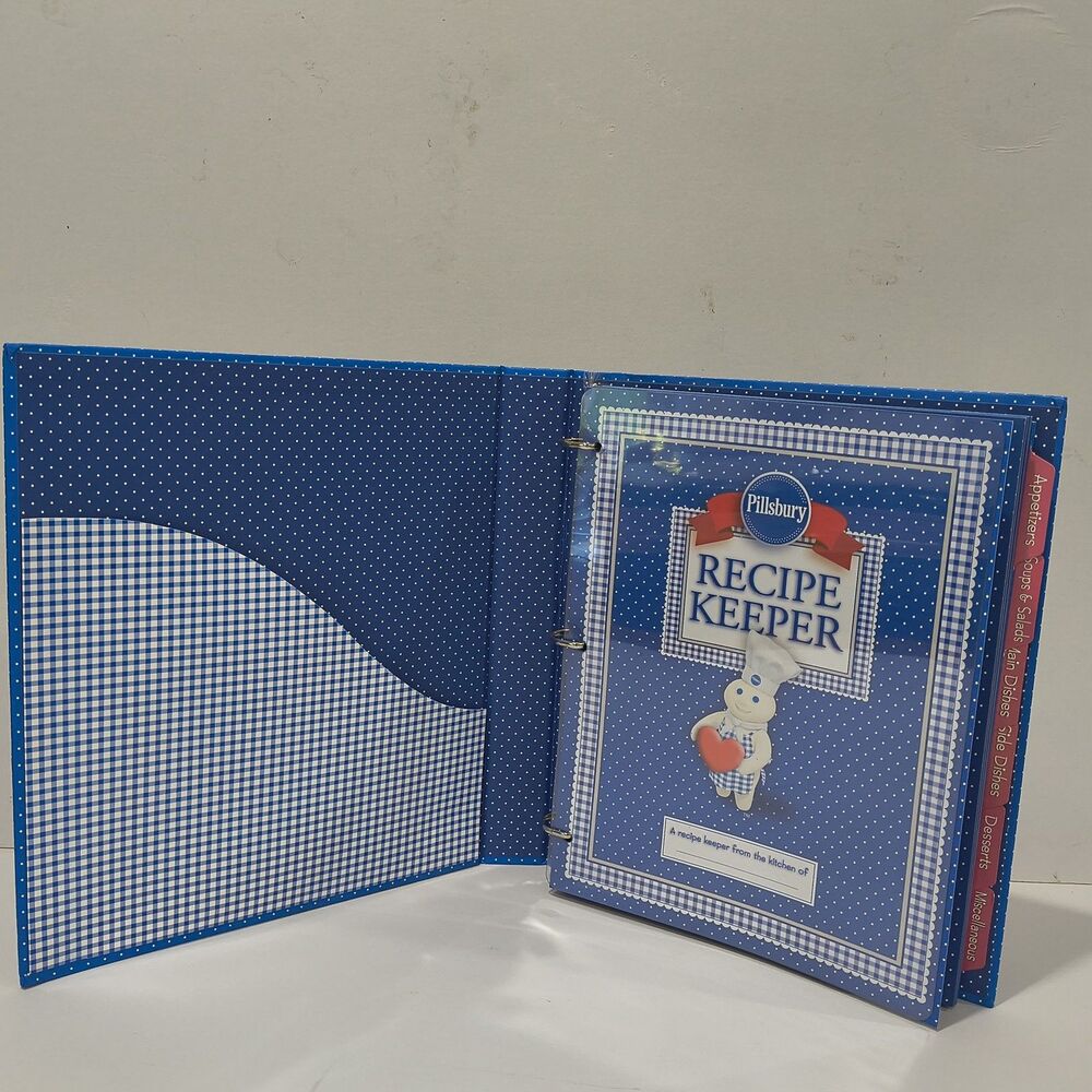 Pillsbury Doughboy Deluxe Recipe Keeper 3 Ring Binder with Cards Dividers